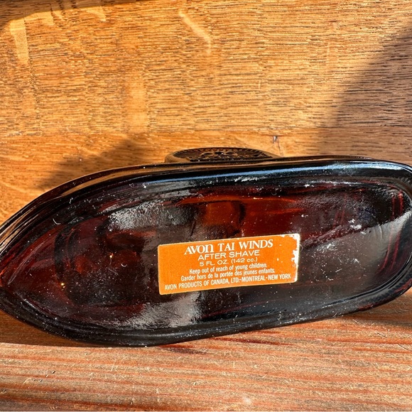 Vintage Avon brown glass side wheeler boat bottle - Picture 4 of 6